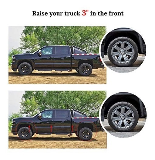 ADPOW for Chevy Silverado 1500 2WD//4WD 2007-2019 GMC Sierra GM 1500 2WD//4WD Pickup 3/”Front Silverado Lift Kits with Free Oil-proof Work Glove 3 Front Leveling Lift Kit