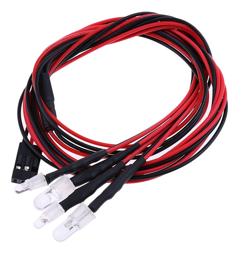 MagiDeal 8 Piezas LED Juegos de luces Lámpara LED Faro para RC Axial SCX10
