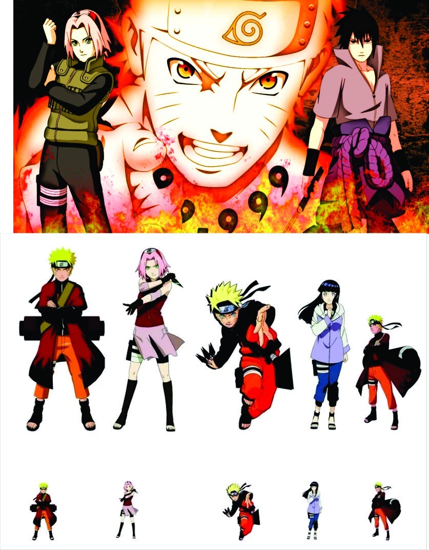 kit display cenario naruto 10 peças painel r 199 99 em mercado