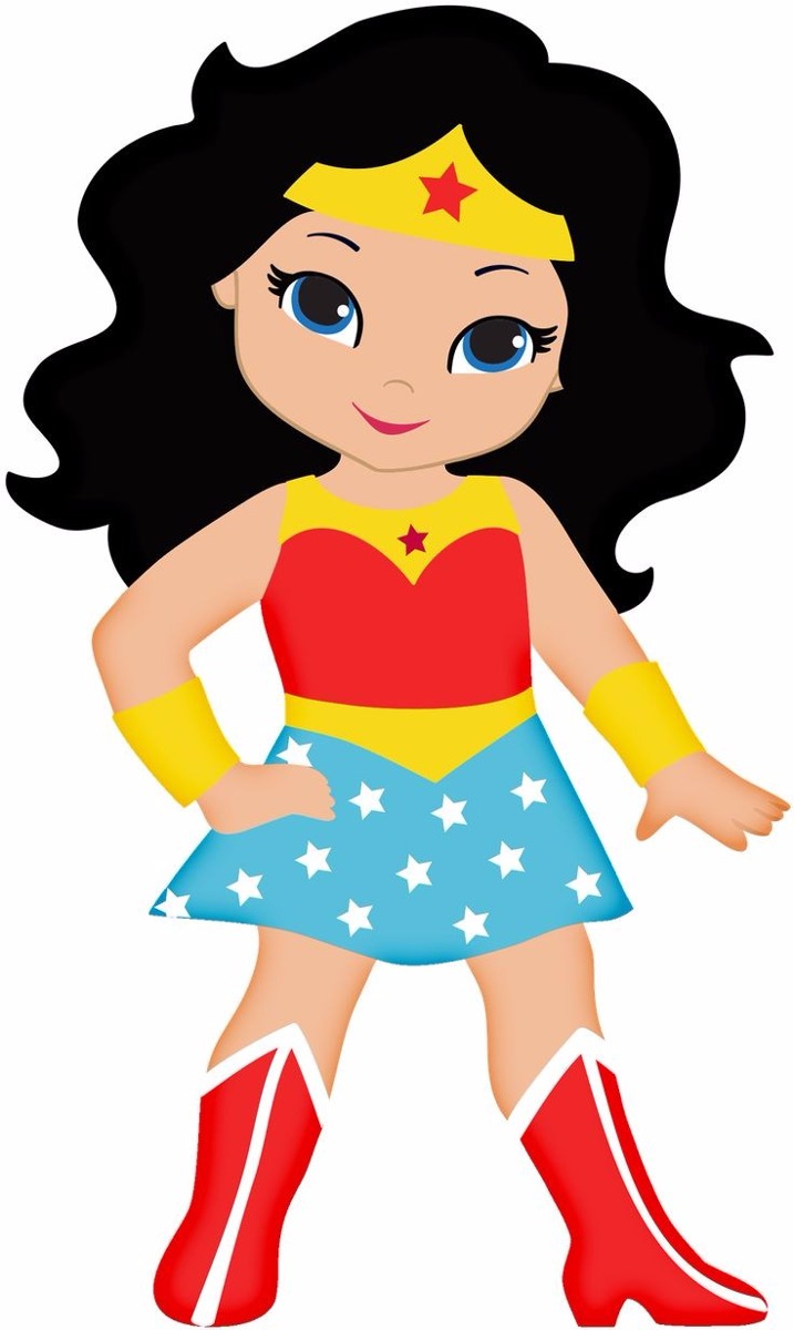 kit display chão mulher maravilha x superman baby 37 peças r
