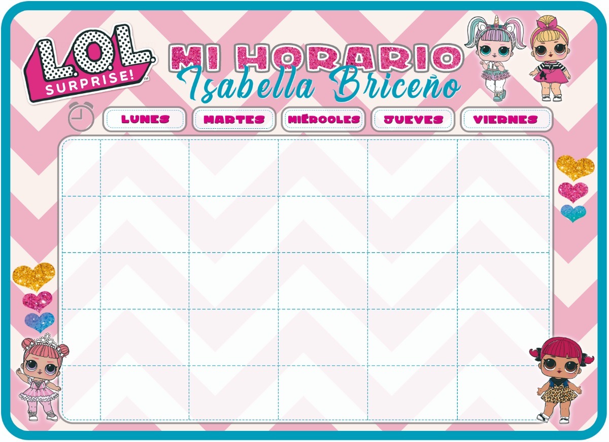 Kit Escolar Lol Personalizado Para Imprimir. Incluye 