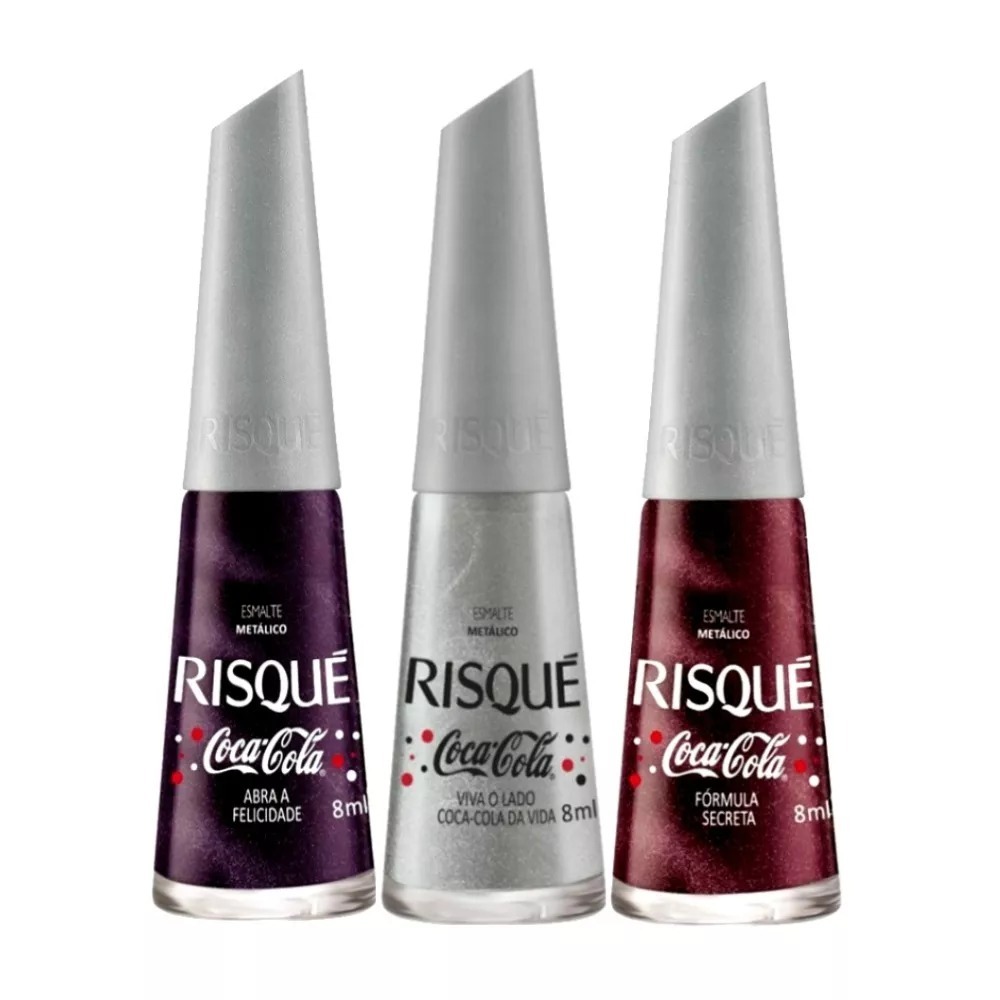 Coleção Esmalte Risqué Coca-cola 6 Cores - R$ 33,90 em 