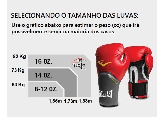 luva de boxe 14oz everlast