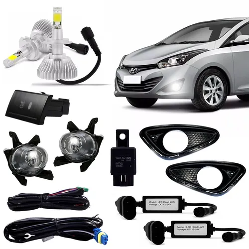 Kit Farol De Milha Hb20 2012 Até 2015 + Lampada Super Led