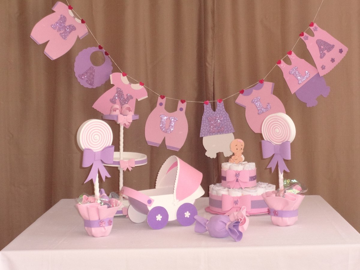 Kit Festa Decoraç u00e3o Chá De Beb u00ea R$ 170,00 em Mercado Livre -> Decoração Para Cha De Bebe Feminino Kit Festa Decoraç u00e3o Chá De Beb u00ea R$ 170,00 em Mercado Livre -> Decoração Para Cha De Bebe Feminino