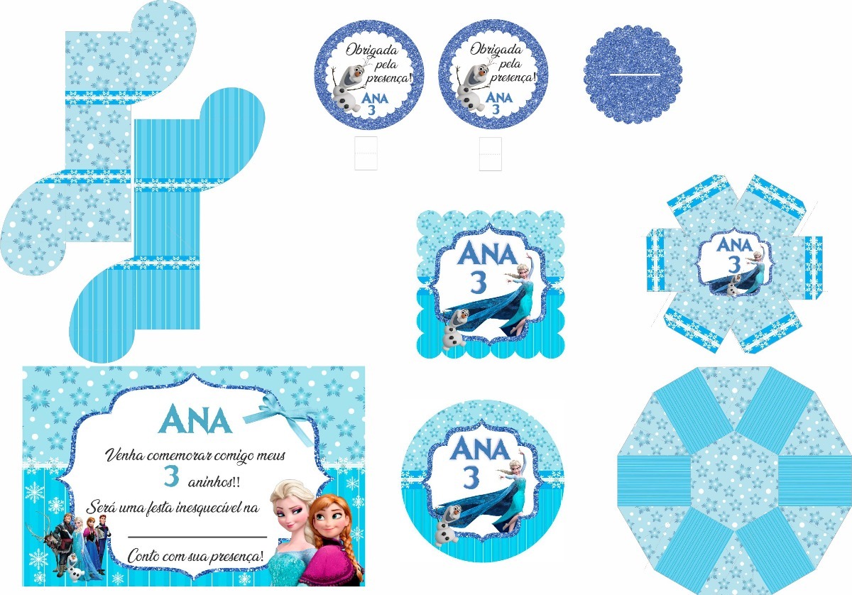 kit festa digital frozen para imprimir em casa r 35 00 em