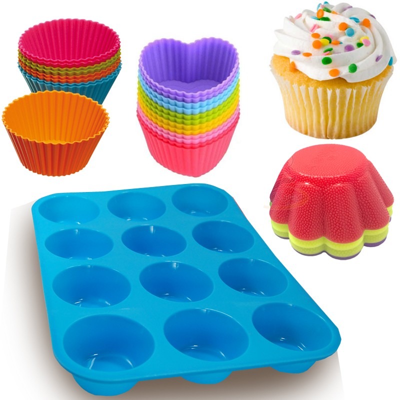 Kit Formas Silicone Para Cupcake Muffins Com 37 Unidades R 64