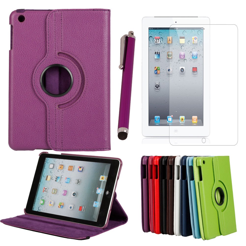 FUNDA TABLET PARA IPAD MINI 2 GIRATORIA 360º COLOR MORADO