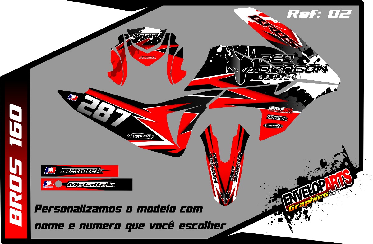 Kit Grafico Bros 160 2015/16 E 17 - R$ 220,00 em Mercado Livre