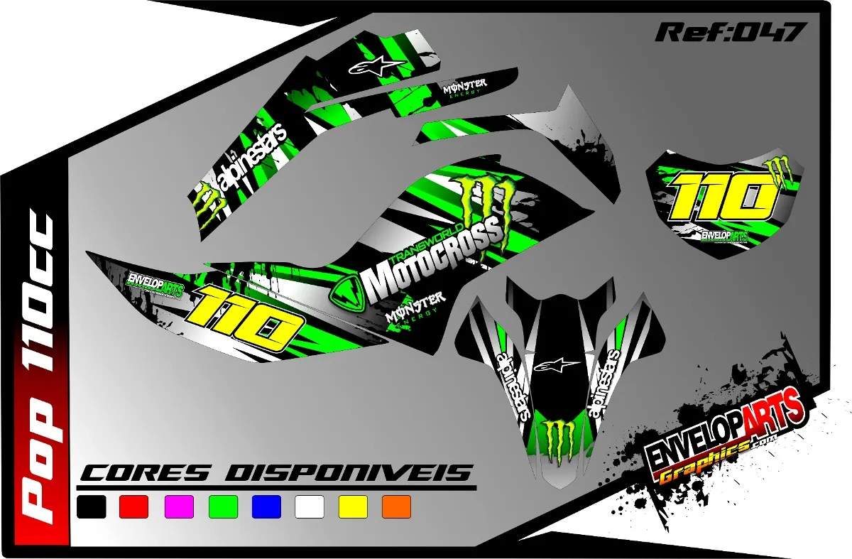 Adesivos personalizados para pop 110 Adesivos personalizados para pop 110