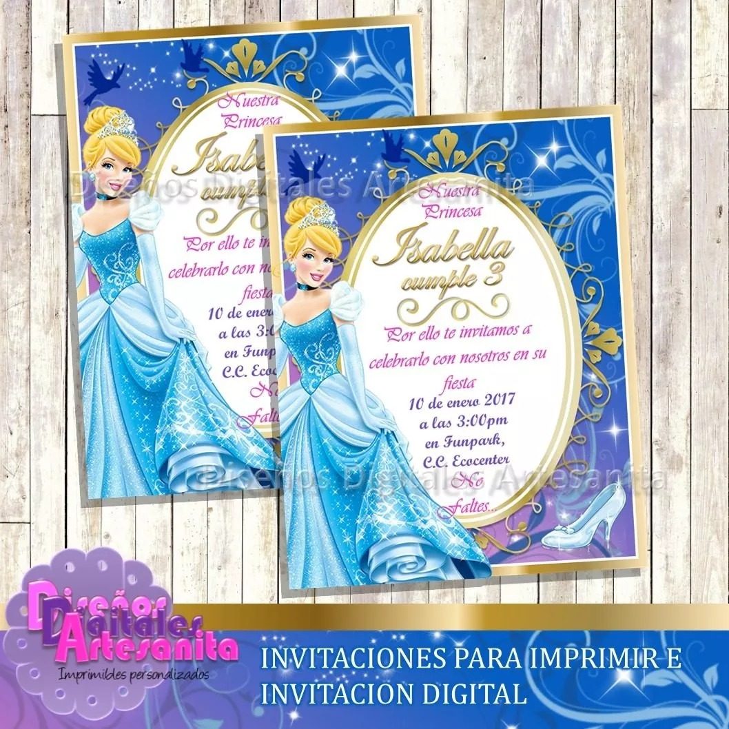 Kit Imprimible Cenicienta Personalizado Banderín 