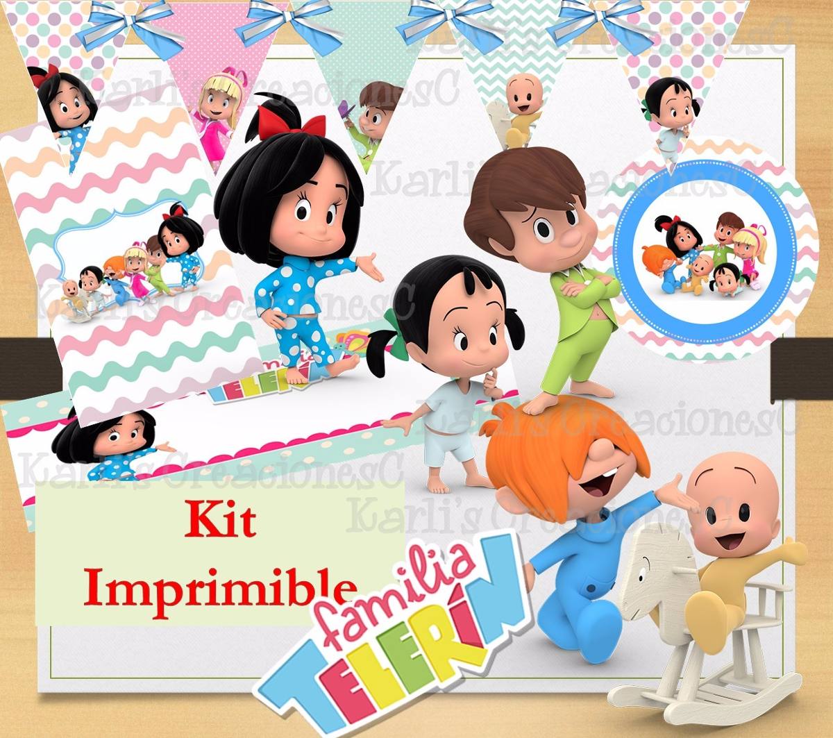kit imprimible familia telerin 30 00 en mercado libre