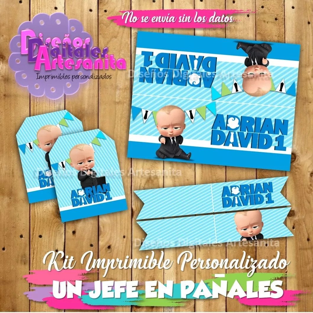 Kit Imprimible Jefe En Pañales, Baby Boss, Bebe Jefazo Pdf 