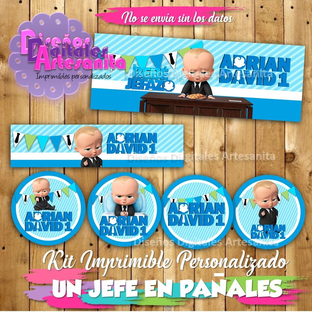 Kit Imprimible Jefe En Pañales, Baby Boss, Bebe Jefazo Pdf 