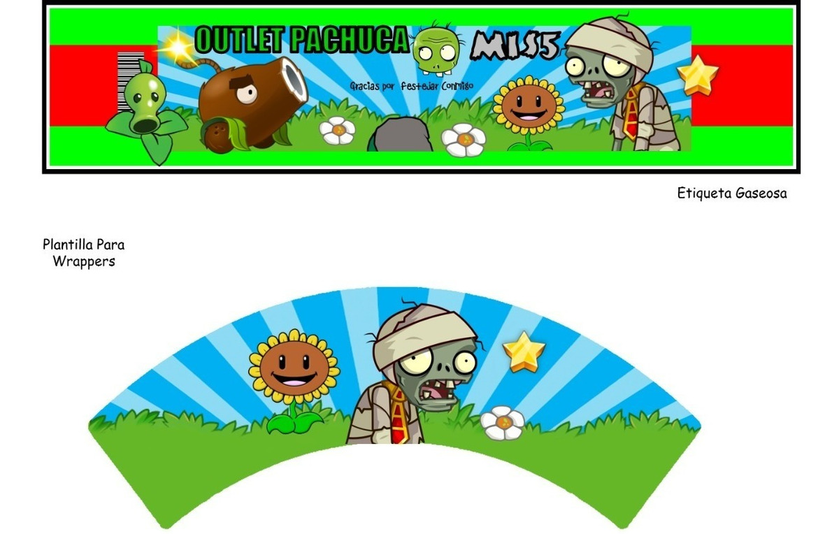 Kit Imprimible Plantas Vs Zombies 2018 Candy Bar Con ...