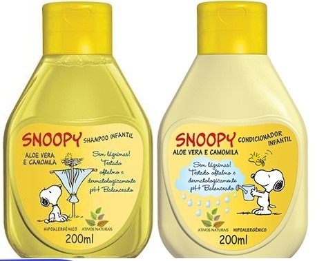 Kit Infantil Shampoo+condiciona Snoopy Aloe Vera E Camomila - R ...