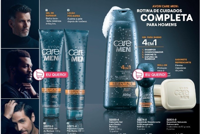 Kit Masculino Avon Care Men Essentials Kit Com 5 Produtos R 4590