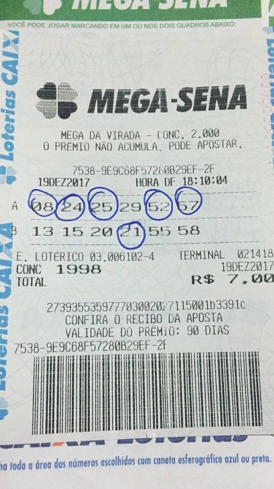 Kit Mega Sena - Busque 4,5 Ou 6 Pontos Contra 26 + Brinde Kit Mega Sena - Busque 4,5 Ou 6 Pontos Contra 26 + Brinde