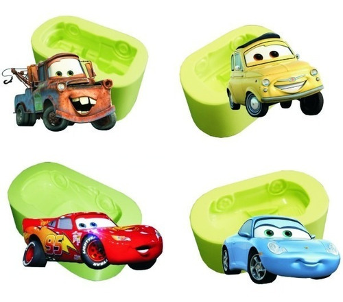 Kit Molde De Silicone Carros Filme 4 Formas Carros Pixar R 119 90 Em Mercado Livre