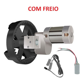 Kit Motor Porta De Enrolar 10 Mts² Com Freio + 2 Controles