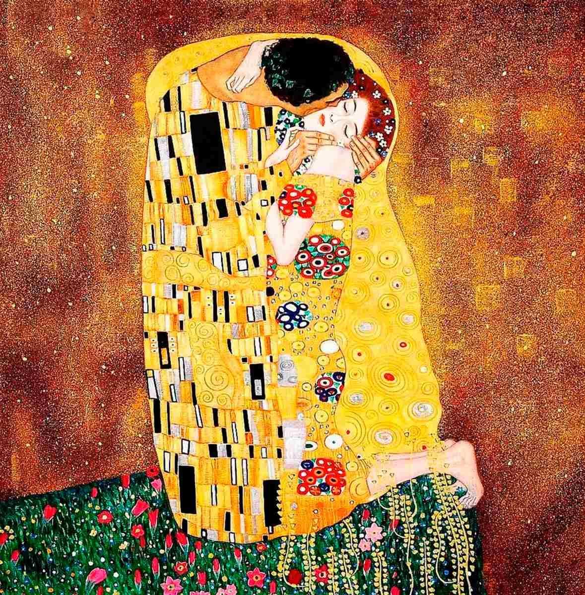 Kit Oleo Pintura Por Números Diy - Obra El Beso Gustav Klimt ...