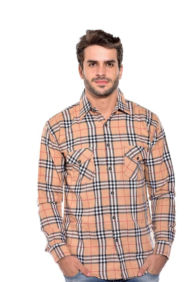 camisa social flanelada