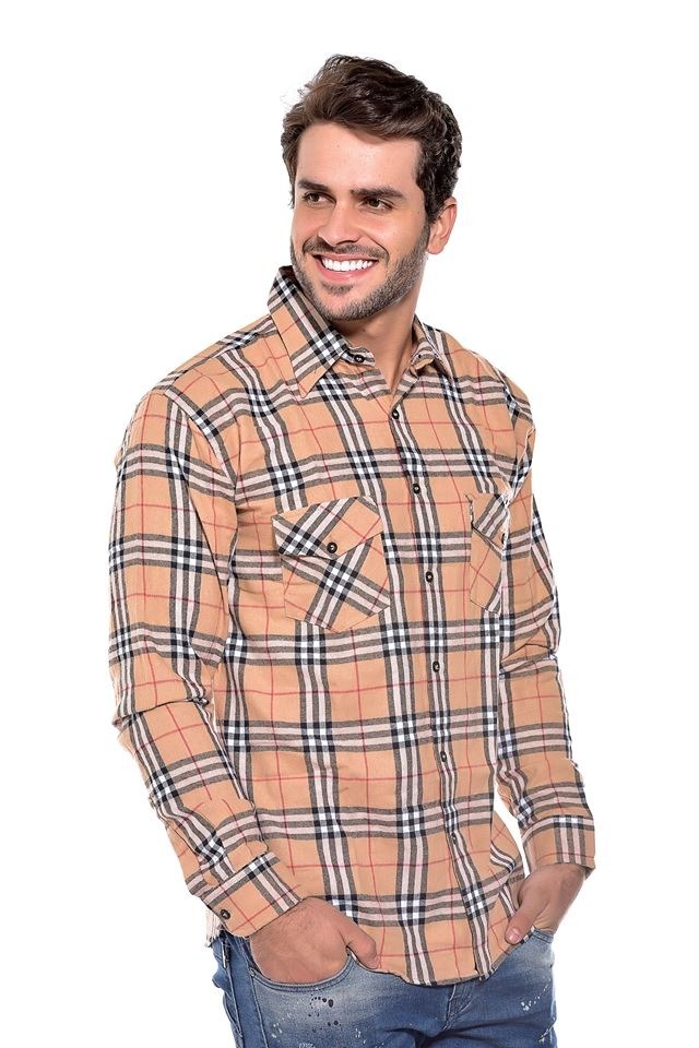 camisa social flanelada