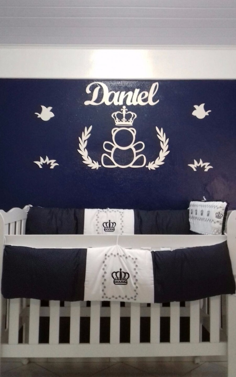 Kit Painel De Parede Mdf Branco Urso Pr Ncipe Quarto Do Beb R ~ Quarto Azul Marinho E Branco E Montar O Quarto Do Bebe Kit Painel De Parede Mdf Branco Urso Pr Ncipe Quarto Do Beb R ~ Quarto Azul Marinho E Branco E Montar O Quarto Do Bebe