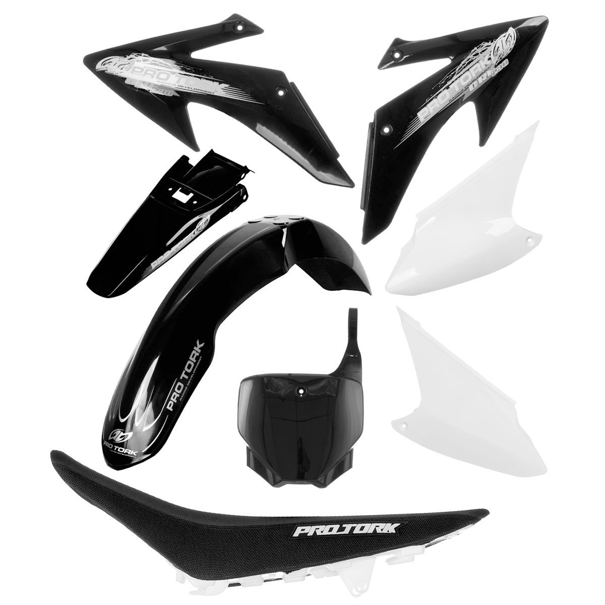  Kit  Pl sticos Banco Protork Crf  230  Xr 250  Tornado Xr 