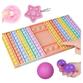 Kit Pop It Bubble Fidget Toy Puzzle Jogo De 32* 19cm 3 Peças