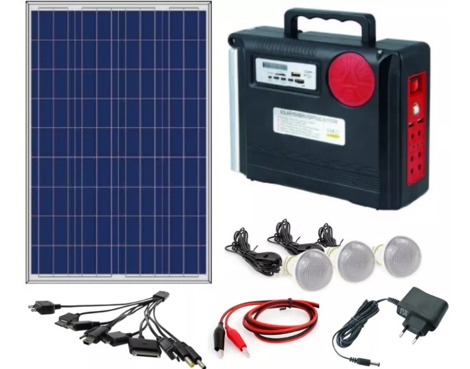 Kit Solar Portatil Panel Solar 3 Focos Bateria Radio Con Usb S 199 00 En Mercado Libre