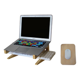 Kit Soporte Base Notebook Mouse Pad Escritorio Home Office