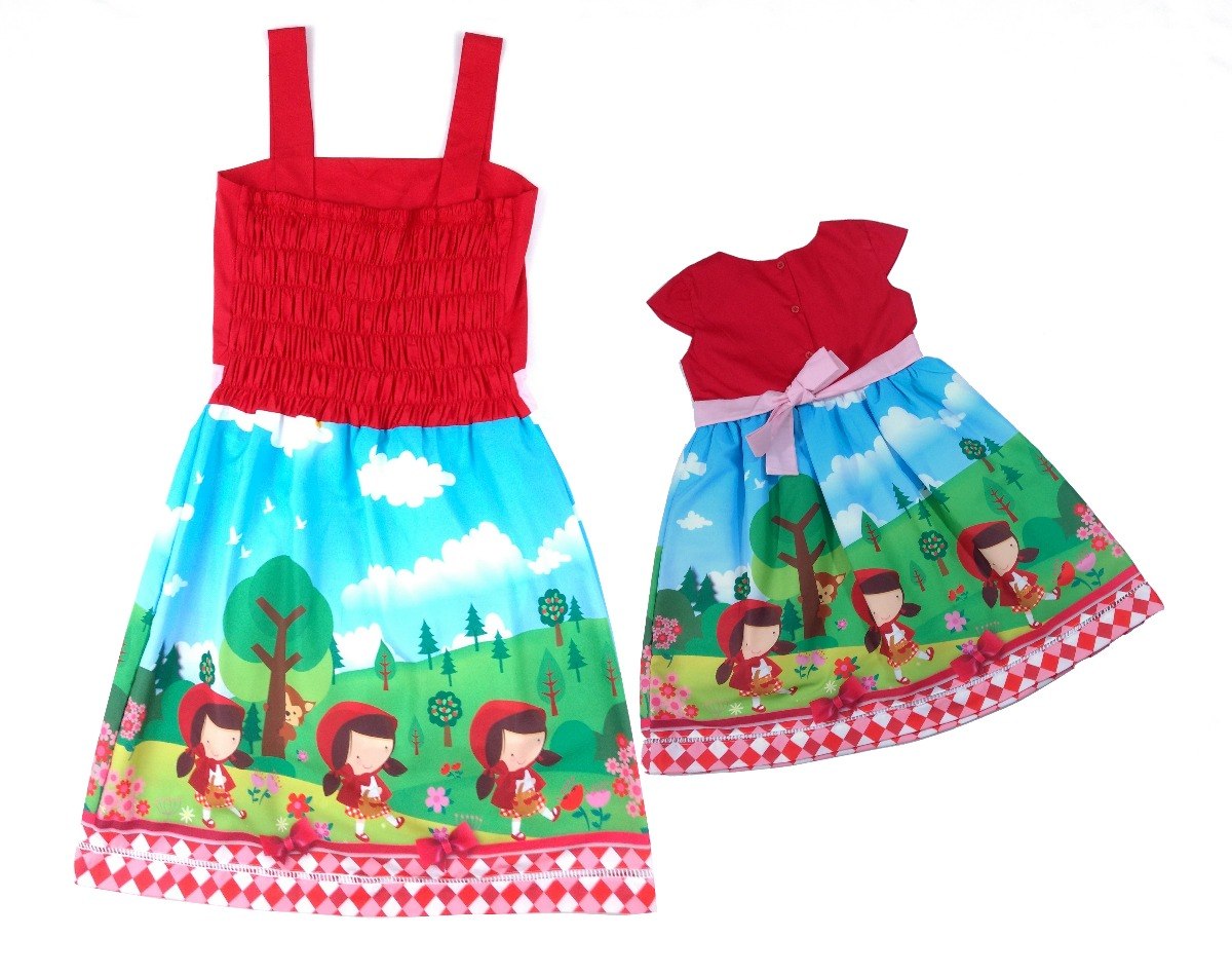 vestido mae e filha chapeuzinho vermelho