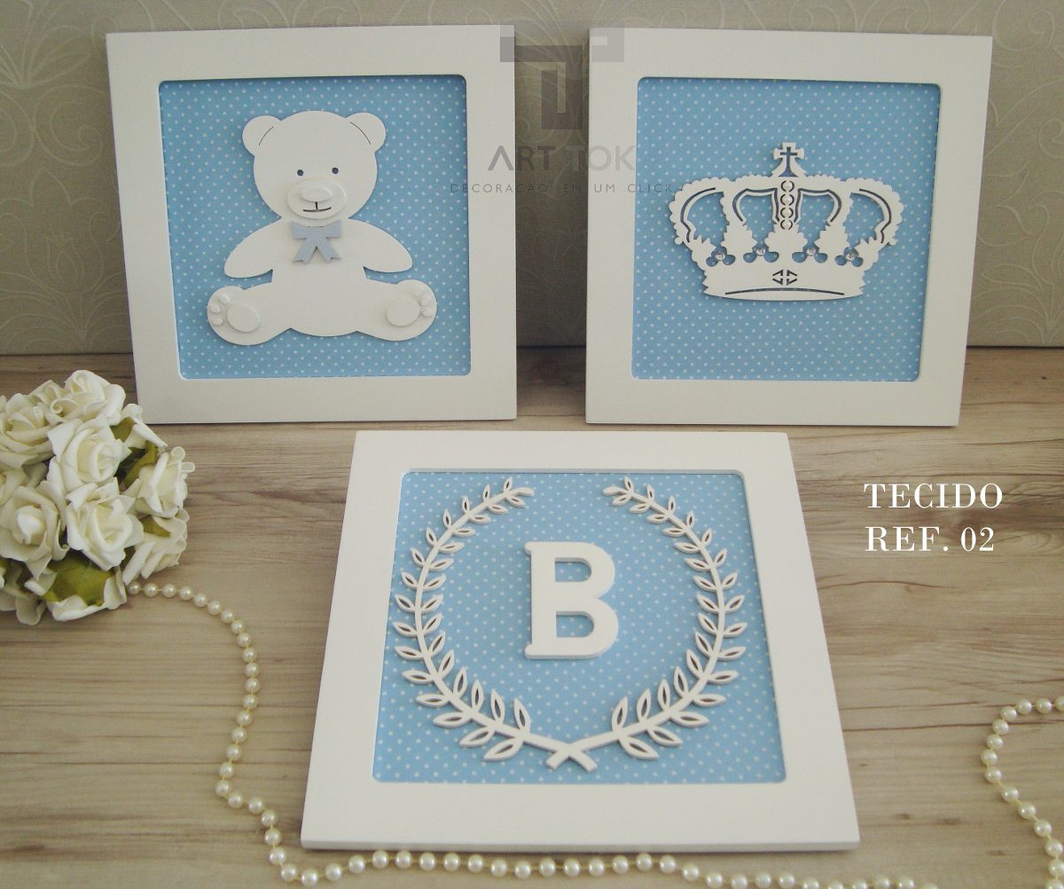 Kit Trio Urso Rei Principe Quadro Quarto Mdf Enfeite Bebe R$ 79,50 em Mercado Livre Armario Escobero Resina Leroy Merlin ~ Kit Trio Urso Rei Principe Quadro Quarto Mdf Enfeite Bebe R$ 79,50 em Mercado Livre