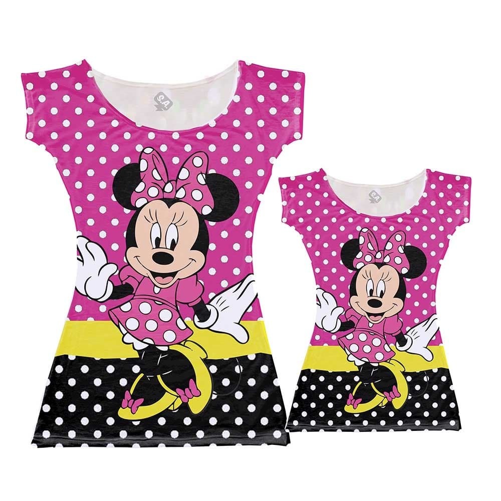 vestido da minnie mae e filha mercado livre