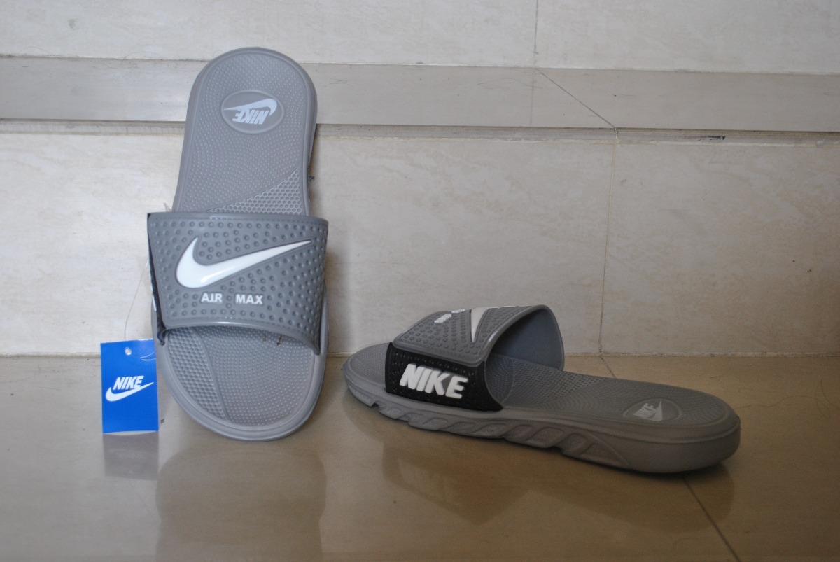 Kp3 Cholas Pantuflas Nike Am Gris / Negro Para Caballeros - Bs. 1.200,00 en  Mercado Libre