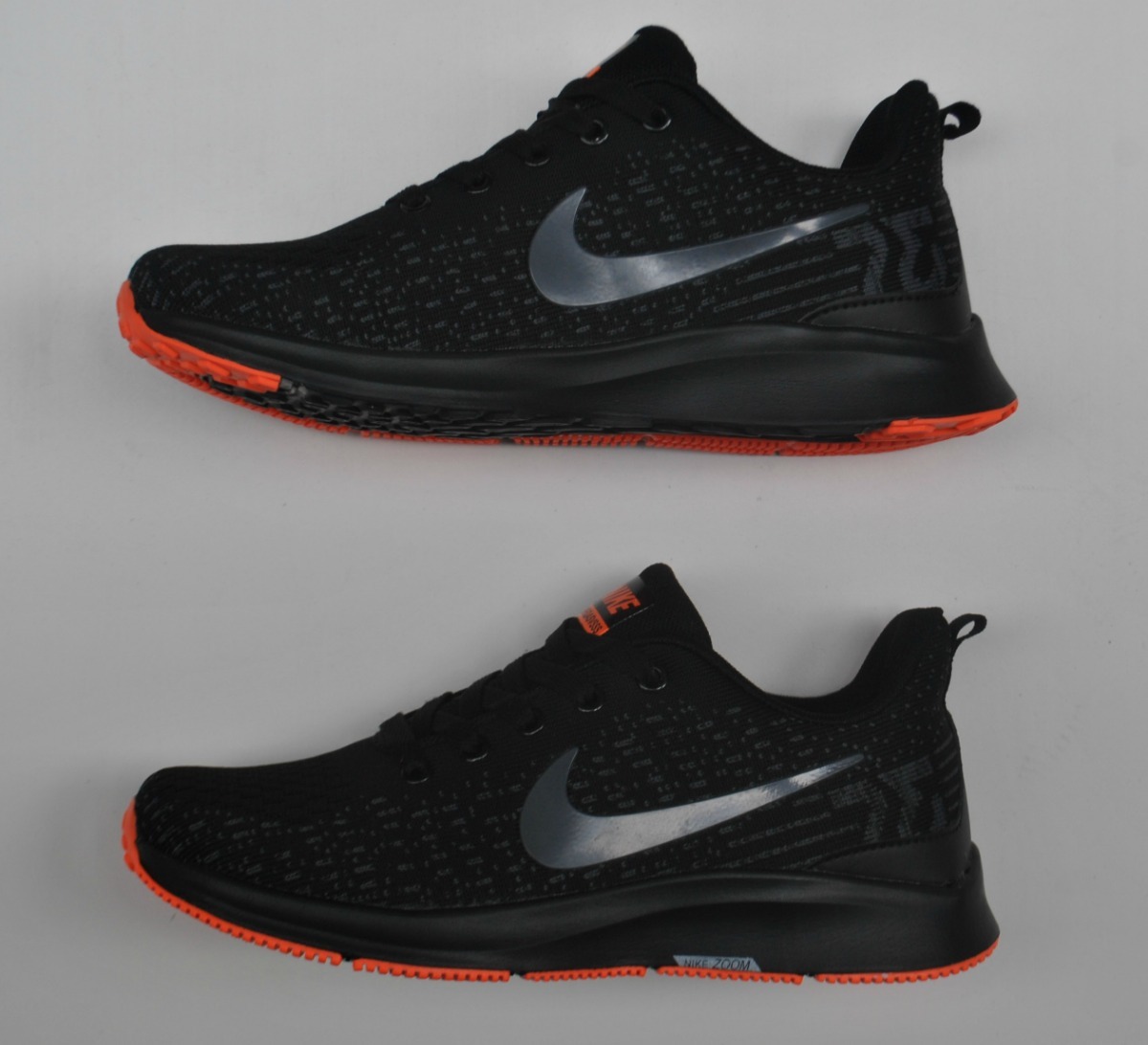 nike negro con naranja