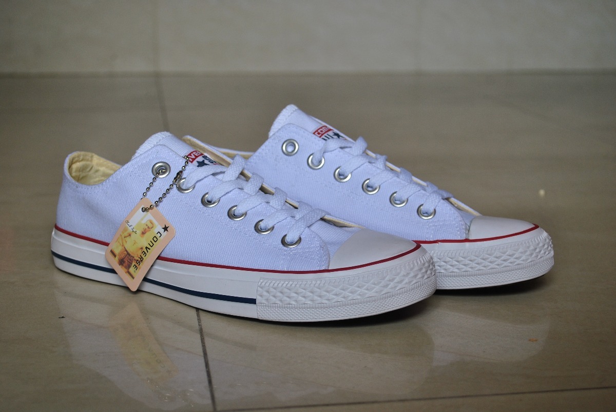 Kp3 Zapatos Converse All Star Blancos Para Damas Caballeros - Bs.  100.245,00 en Mercado Libre
