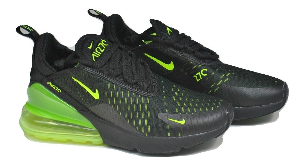 Kp3 Zapatos Damas Caballeros Nike Air Max 270 Negro Verde - Bs.  29.000.000,00 en Mercado Libre