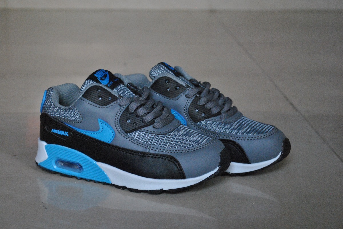 air max grises y azules