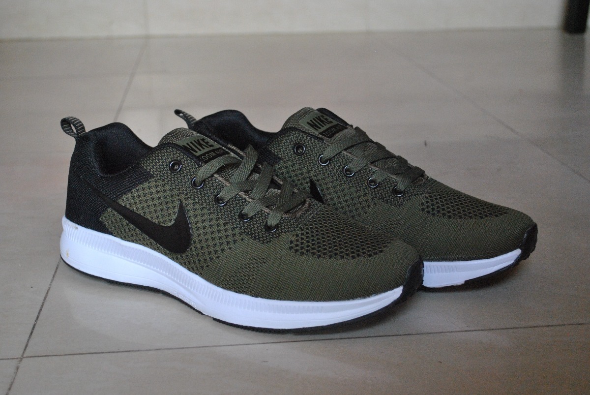 nike zapatos verde and negro