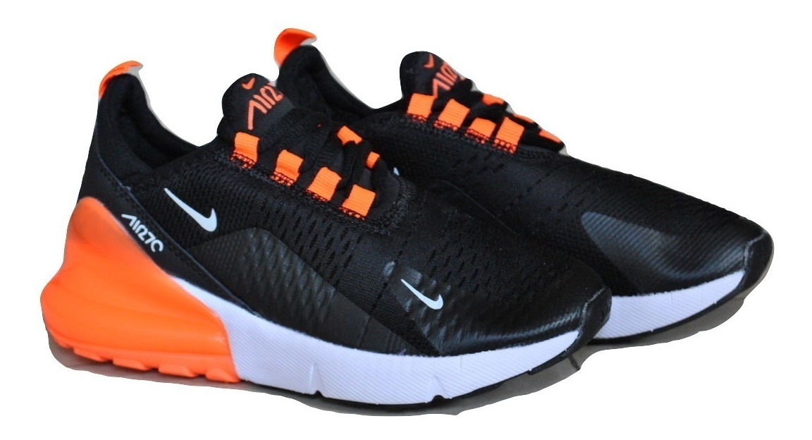 Kp3 Zapatos Niños Niñas Nike Air Max 270 Negro / Naranja - Bs.  25.000.000,00 en Mercado Libre