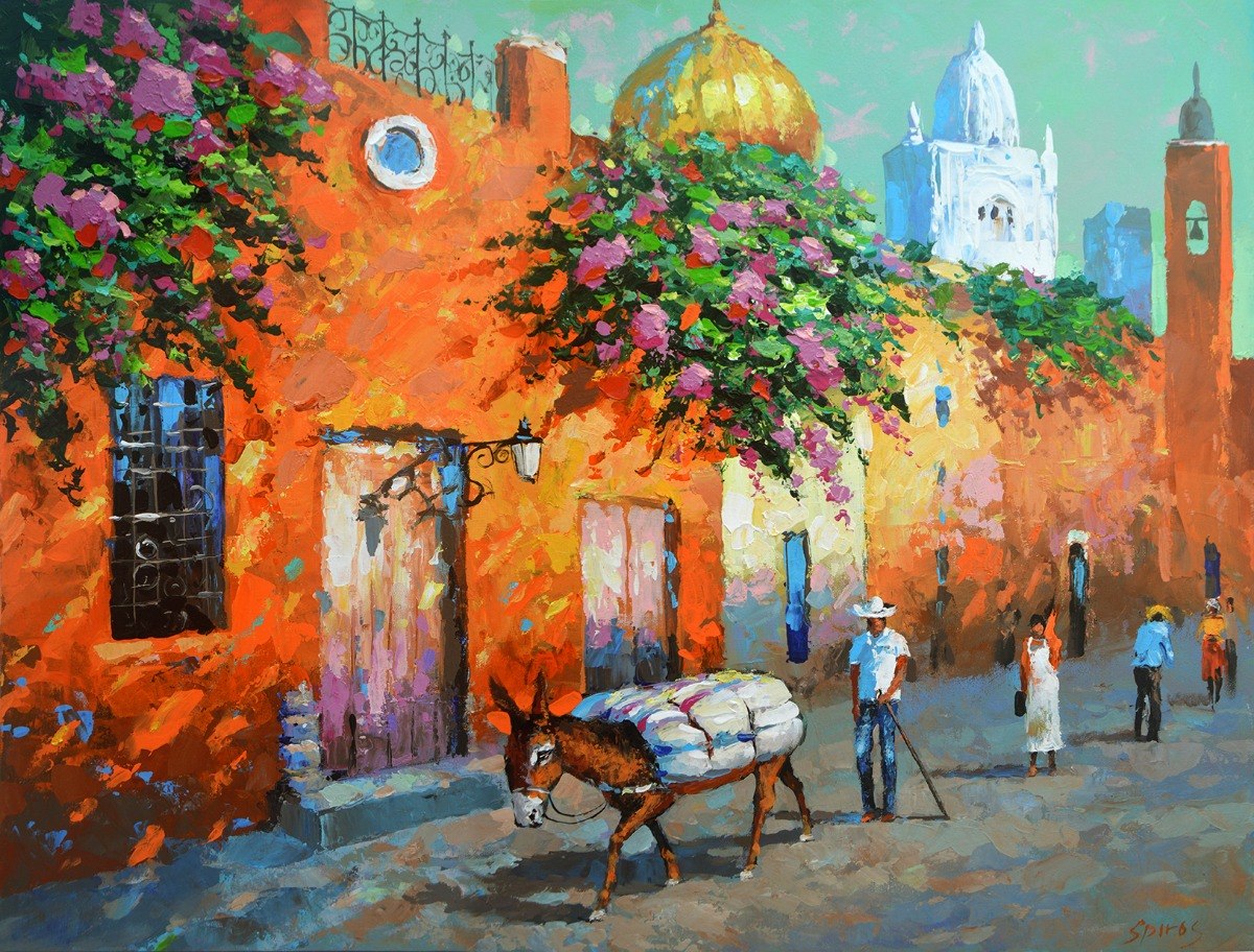 La Calle Cuadros Pinturas  De Dmitry Spiros 3 670 00 