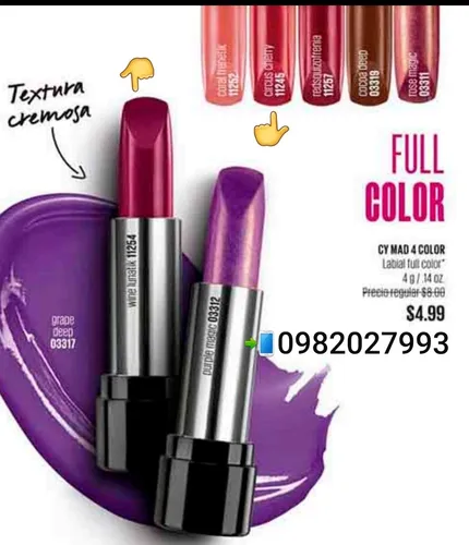 Labial Cyzone Mad 4 Color Vino Y Cherry