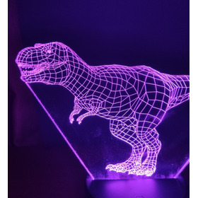 Lampara 3d De Dinosaurio T-rex