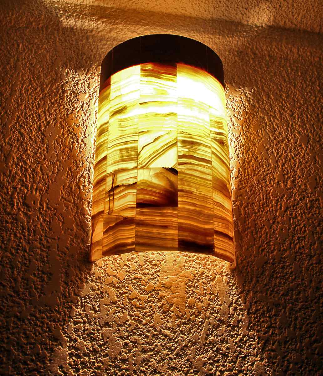 Lamparas De Onix De Pared Lámpara Arbotante De Pared Modelo 3 (hecha En Ónix) - $ 350.00 en