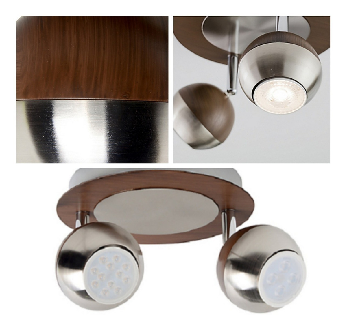 Spot Madera Lampara 2 Luces Techo Barra Pared Colgante Metal Kc1TlJ3uF