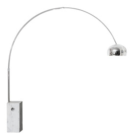 Cromo Moderna Arco Marmol Ø32cm Pie De Base Lampara Carrara UVpSqMzG