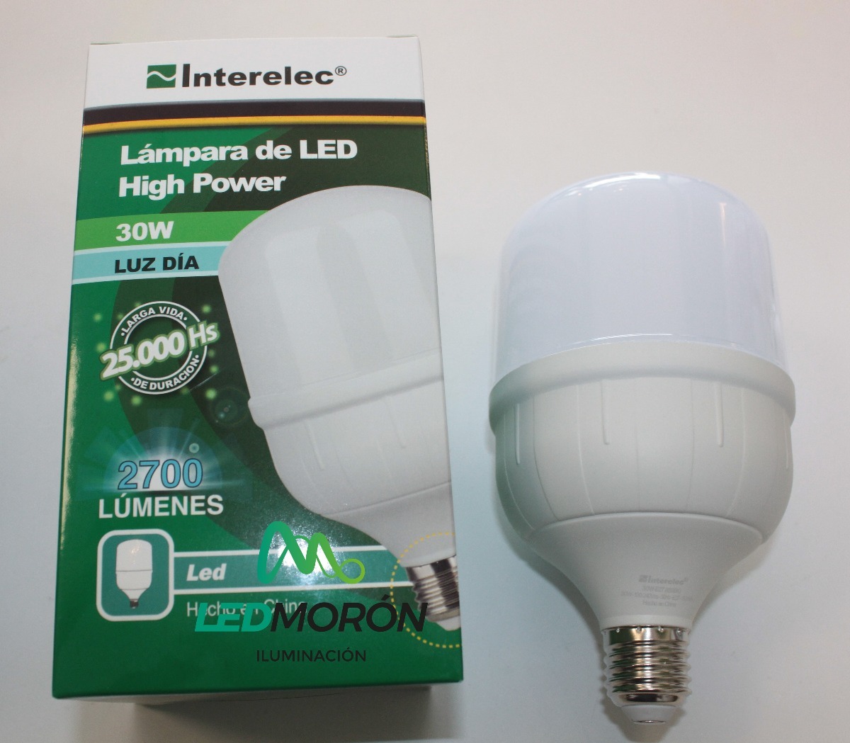 Día Luz Lampara 30w Interelec Power80w E27 High Led uTOkXZPi