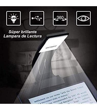 Oscuro Tablet Clip Leer Noche Lectura Led Libro Lampara Luz tshrxdQoCB